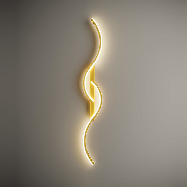 AURORA™ Golden Wavy Wandleuchte