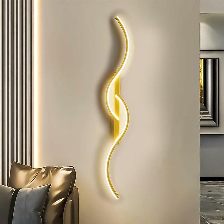 AURORA™ Golden Wavy Wandleuchte