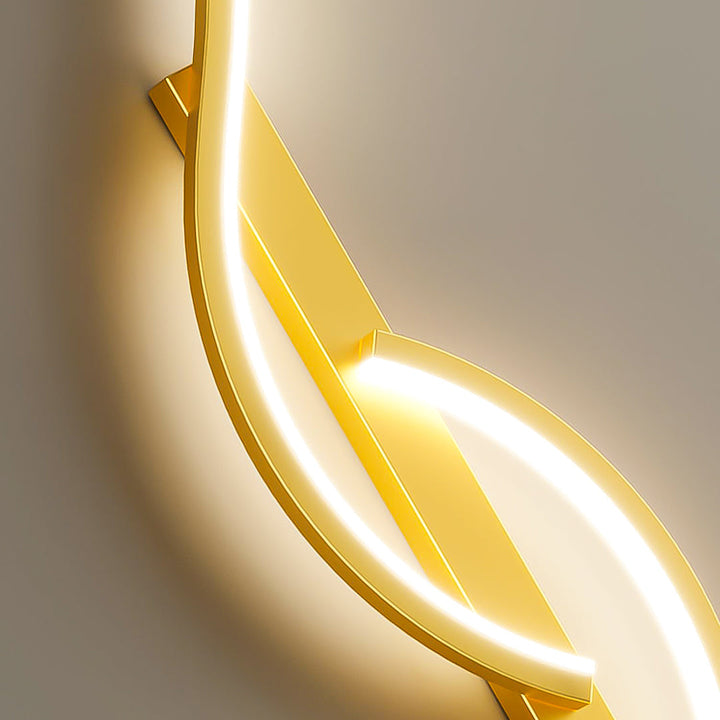 AURORA™ Golden Wavy Wandleuchte