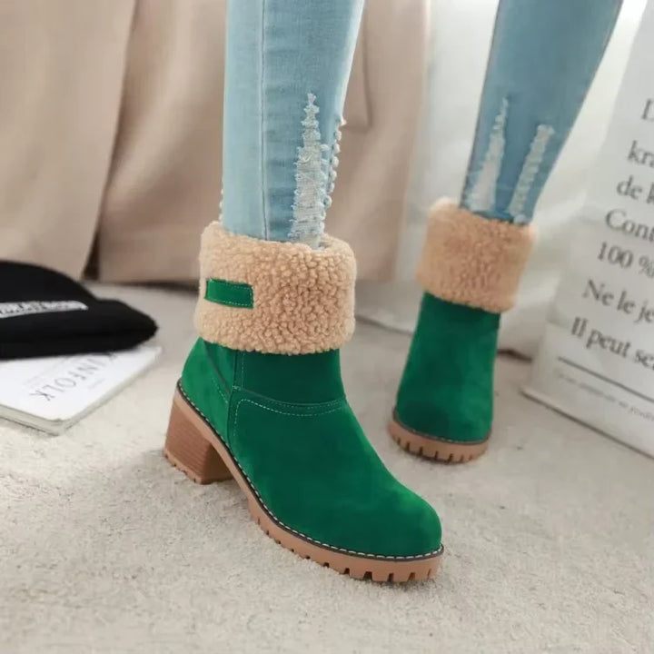 Scarlet – Stilvolle warme Schneestiefel aus Leder
