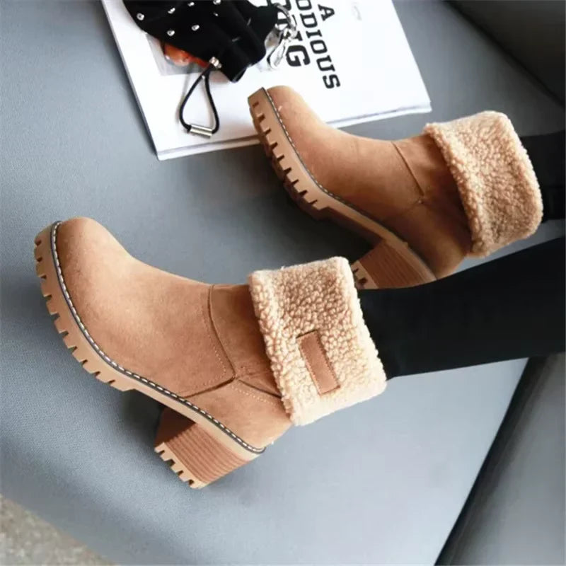 Scarlet – Stilvolle warme Schneestiefel aus Leder
