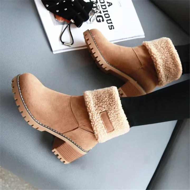 Scarlet – Stilvolle warme Schneestiefel aus Leder