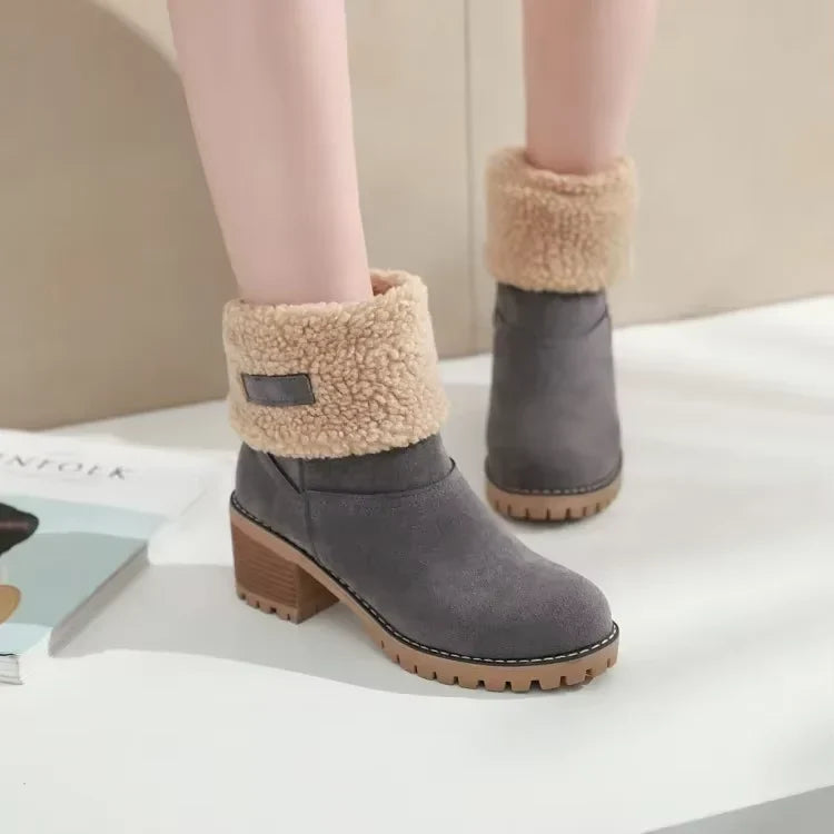Scarlet – Stilvolle warme Schneestiefel aus Leder