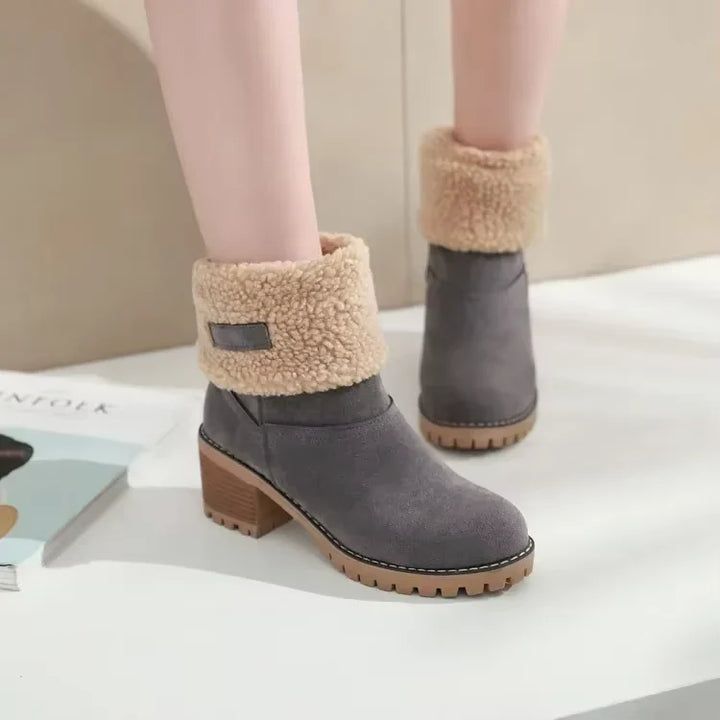 Scarlet – Stilvolle warme Schneestiefel aus Leder