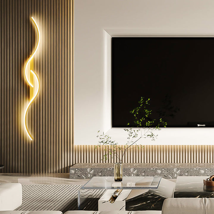 AURORA™ Golden Wavy Wandleuchte